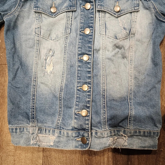 Kut From the Kloth Lily Distressed Denim Jacket - Picture 3 of 6